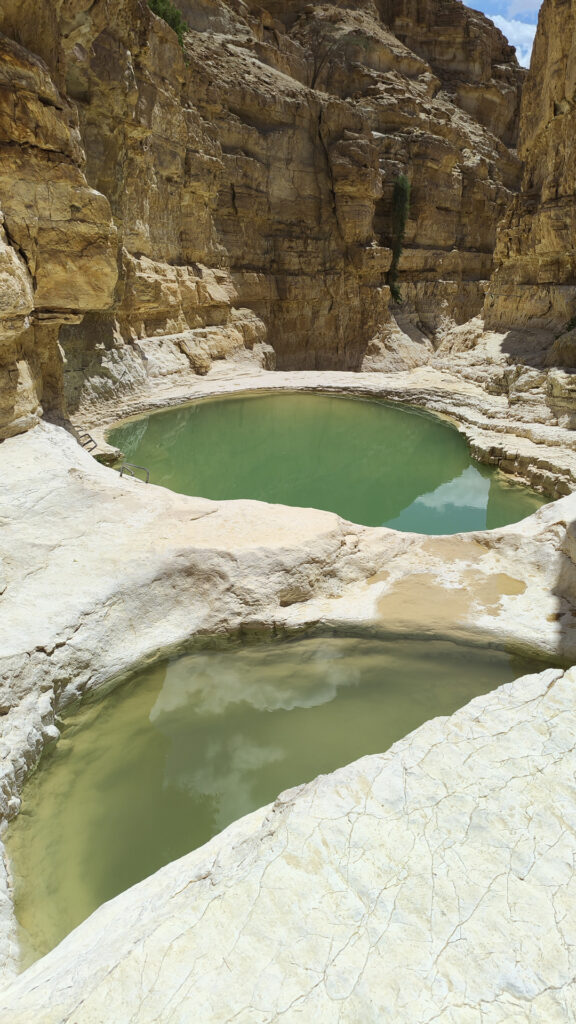 גבים מלאים מים בנחל עתק